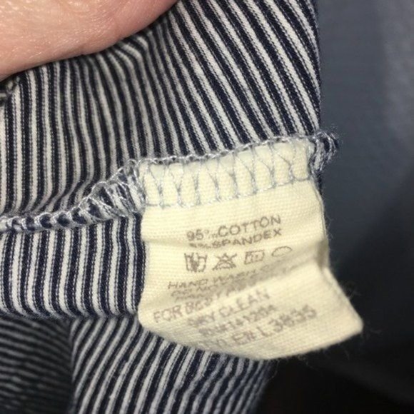 Hem & Thread Pullover Shoelace Tie Pullover Top Black & White Stripe Size Small - Picture 5 of 5